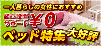 新生活応援 組立設置無料ベッド